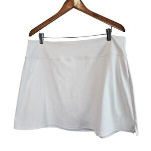 DSG Golf Skort Womens XXL White Performance High Rise Tennis Gym Preppy Twee